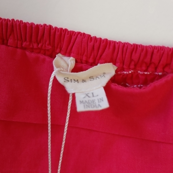 #31 Sim & Sam Pink Flame Crop Top ~ Size XL - Picture 6 of 8